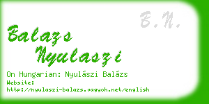 balazs nyulaszi business card
