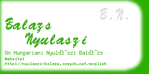 balazs nyulaszi business card